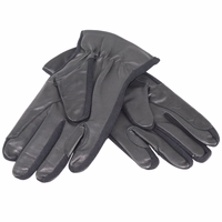 Rückansicht der German Wear Leder Reithandschuhe in Schwarz zeigt hochwertige Nähte und langlebiges Leder für perfekte Passform Flexibilität und Komfort bei langen Reitstunden jetzt bestellen