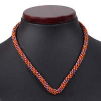 Vorderansicht der schwarzen Stachu German Wear Traditional Cord Chain mit feiner gedrehter Metallverarbeitung perfekt für Damen Oktoberfest Halsketten und Dirndl Anhänger elegantes Accessoire jetzt kaufen