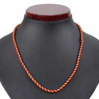 Elegant twisted metal cord in red and gold, perfect for traditional German costumes, pendant chains, or decorative accessories. 45cm length, 4–5mm diameter, durable and stylish for festivals or cultural events.