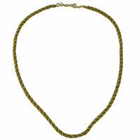 Das German Wear Traditional Cord Chain Pendant zeigt eine zweifarbige gold und grün handgefertigte Metallkordel entworfen für bayerische Trachten mit feiner Handwerkskunst und traditionellem Stil jetzt kaufen