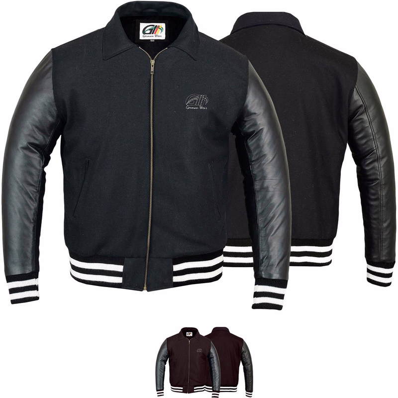 College Blouson Wool Leather Jacket Front & rear view College Blouson Wool Leather definitive Jacket. Crafted from premium materials, it offers a timeless look with a modern twist. Perfect for all occasions. Get free delivery worldwide