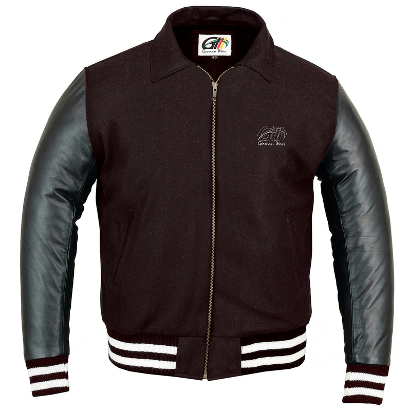 Leather jacket clearance with wool