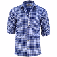 Men's traditional shirt front view with full button closure