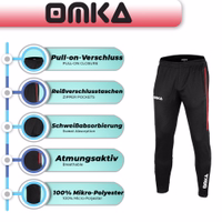 Features Show of OMKA Optima Men's Wine Red Training Sport Pant including zipper cuffs, double-layer design, and pull-on style for superior gym and jogging performance. Get online.