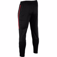 Back view of OMKA Optima Men's Wine Red Training Sport Pant showing flexible double-layer fabric and tailored design for running, gym, or casual sports. Buy now.