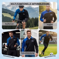 OMKA Jacket in action: cycling, jogging, the gym, casual wear, sports training. Multifunctional activewear.