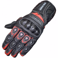 Vorderansicht klassischer Motorrad- und Lederhandschuhe. Passend zu Motorradjacken bieten sie Wärme und Schutz. Detailreich gefertigt für sicheren Griff und optimalen Komfort. Auf Lager, kostenlose Rückgabe.