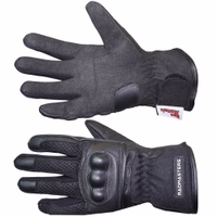 The black leather gloves are Breathable Material The back of the hand is made of breathable textile material with leather patches, ensuring ventilation and comfort. Keep your hands cool and dry with these high-quality gloves. Free delivery worldwide