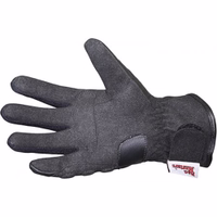 The Rear View of Adjustable Fit The stitched, soft Velcro closure at the wrist allows for easy size adjustment, ensuring a snug and comfortable fit. These gloves are designed to fit perfectly on every ride. 80% polyester & 20% smooth leather