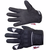 Rear view of Gloves, Stay Cool &Comfortable with Thinsulate fibers in black gloves ensure breathability, keeping your hands cool comfortable even on hottest days. The gloves are perfect for summer rides, providing the comfort and protection you need.