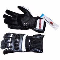 Level up your ride with these Motorcycle Biker Gloves. Expertly crafted with precision, they come equipped with anti-slip rivets and protectors to boost grip and safety. Perfect to complete your biker look—grab your premium leather gloves now and ride with