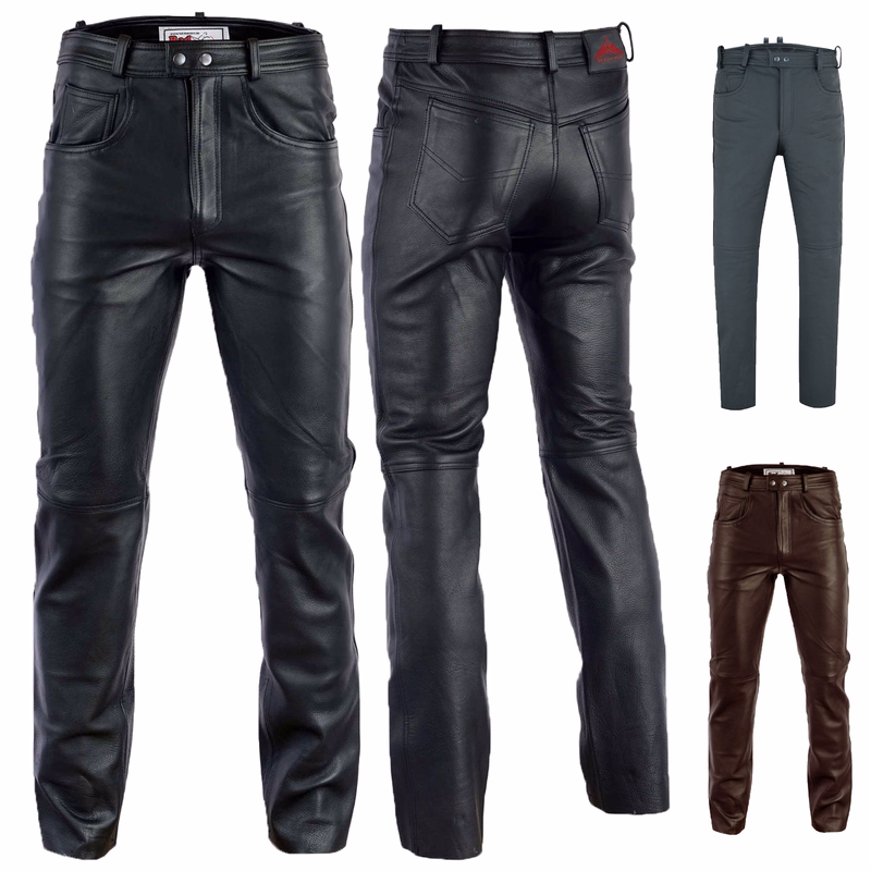 Men's leather pants leather jeans biker jeans jeans made of real leather black and brown Men's Brown leather biker jeans, crafted from real buffalo leather, soft leather feels like a second skin. Customize your look effortlessly with uniform leg length. Experience luxury &durable in every stride. Shop now for premium leather fashion!