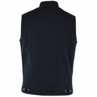 Here’s the German translation:  **Entfessle deinen inneren Straßenkrieger mit einer Denim- und Leder-Bikerweste in Schwarz. Mit Stehkragen und Premium-Lamm-Nappaleder-Akzenten bietet sie unvergleichlichen Stil und Funktionalität. Schließe dich den Reihen d