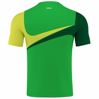 Back view of a double-layered Omka sport jersey, crafted from 100% polyester. Perfect for world championship handball fans. Available for purchase online—order now to get your fan jersey!