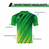 The OMKA Team Sport Soccer Green Jersey made from premium polyester fabric with digital print classic round neck and durable design perfect for athletes and fans buy your jersey online today