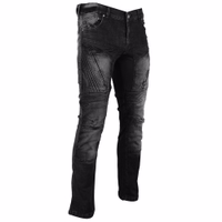 Schwarze BULLDT Motorrad-Jeans – Ihr perfekter Begleiter auf jeder Fahrt. Für den täglichen Gebrauch konzipiert, mit abnehmbaren Aramid-Protektoren für erhöhte Sicherheit. Aus 100 % Baumwolle gefertigt und mit 4 Außentaschen ausgestattet, bieten sie Komfor
