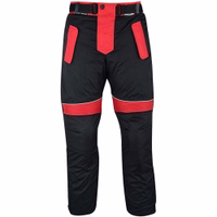 Cordura-Motorradhose, Vorderansicht. Wasserabweisende Taftschicht, Scotchlite 3M-Reflektoren und praktische Oberschenkeltaschen. Fahren Sie mit Zuversicht, fahren Sie mit deutscher Qualität! #Motorradbekleidung Motorradausrüstung Biker Online kaufen