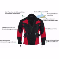 Vorstellung der preiswerten Motorrad-Kombi-Hosen. Sie sind windabweisend und dank Membran atmungsaktiv. Ausgestattet mit zahlreichen geprüften Protektoren für umfassenden Knie- und Oberschenkelschutz.