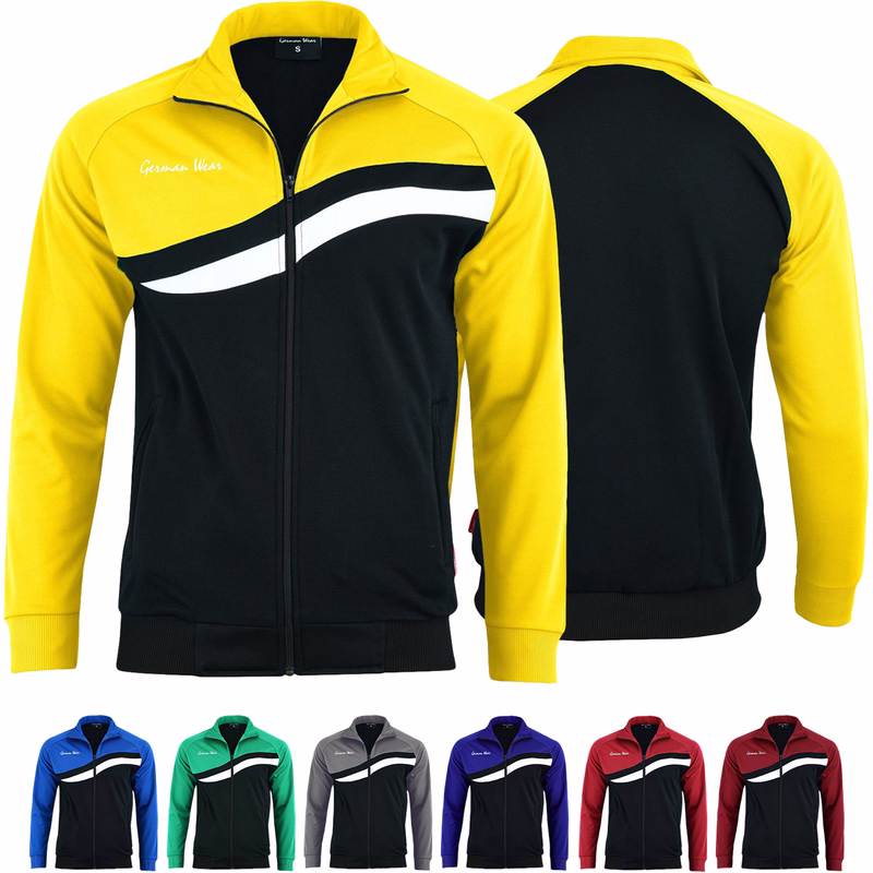 Men’s Sport Training Jacket Front and Back view of Men’s Sport Training Gray Jacket showing breathable polyester fabric with polo neck, long sleeves and elastic cuffs designed for workouts and soccer training men’s sportswear buy online