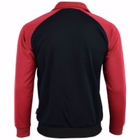 Back view of Men’s Sport Training Red Jacket showcasing durable polyester fabric double layered fleece and ergonomic design for maximum movement during soccer training or workouts get now