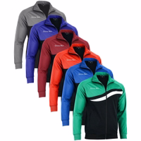 Alle Farben – Vorderansicht der Herren-Sportjacke in Grün aus atmungsaktivem Polyester mit modernem, sportlichem Design und langen Ärmeln – ideal für Jogging, Fußball oder Workouts. Jetzt shoppen!