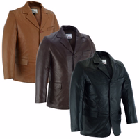 Men blazer lamb Nappa genuine leather jacket. Very soft material that offers high wearing comfort. Great design, which makes the jacket also suitable for everyday wear, perfect for going out in the evening.