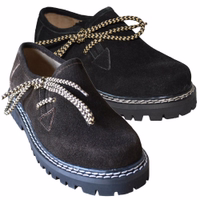 Premium Bavarian Children’s Leather Shoes - Side Laced Haferl Shoes, Crafted from Finest Cowhide Genuine Leather, Traditional German Wear, Elegant and Durable Footwear for Kids