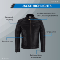 **Herren Lederjacke in Dunkelbraun**