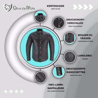 Herren-Motorradjacke aus Lammnappaleder Vorderansicht des Herren-Motorrad-Lammnappa-Lederhemds in Dunkelbraun mit Brusttaschen, Kent-Kragen und durchgehendem Knopfverschluss – casual Biker-Look mit robuster Eleganz. Jetzt kaufen!
