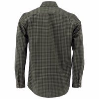 Rückansicht des Herren-Hunting-Hemds. Es hat eine normale Passform für bequemen und entspannten Sitz. Ein kleines gesticktes Logo auf der linken Brust fügt ein dezentes dekoratives Detail hinzu.