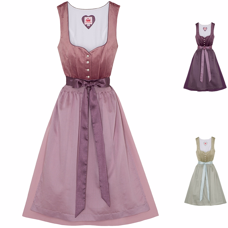 Spieth & Wensky Dirndl Düne Lange-Dirndl Kleid 2-teiliges Trachtenkleid