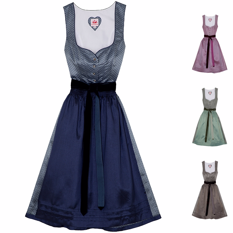 Spieth & Wensky Dirndl Deich Lange-Dirndl Kleid 2-teiliges Trachtenkleid
