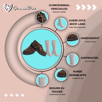 Features Show Dark Brown Bavarian Traditional Shoes with Socks Handmade Suede Brogues Original Hand Stitched Shoes with Shoelace Closure and 40cm Short Socks Comfortable Oktoberfest German Wear Buy Online Now