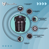 A detailed close-up of a high-quality dark brown Western leather vest featuring fringe accents on the shoulders and sides, intricate white lacing details on the front, decorative beaded medallions on the chest, and secured with snap buttons.