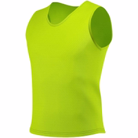 Seitenansicht der OMKA Trainingssport gelben Leibchen mit leichtem Air-Mesh und robustem Material für uneingeschränkte Bewegungsfreiheit während der Trainingseinheiten. Jetzt holen.