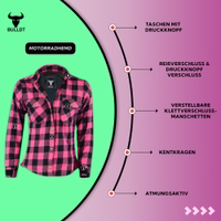 Don’t let the pink fool you—this stylish motorcycle shirt offers full-body protection with elbow, back, and shoulder pads, secure zip & stud closure, and breathable polyester lining.