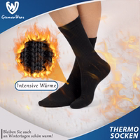 Verpackung von Thermosocken mit deutschem Text 'Intensive Wärme' sichtbar