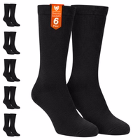 6er-Pack ISOSocken, extra warme Winter-Thermosocken in Schwarz für Herren Damen 6 Paar Thermosocken in einer Verpackung, Text 'Thermosocken 6 Paar' sichtbar