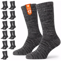  12 pairs of thermal socks in one package, text “Thermal Socks – 12 Pairs” visible