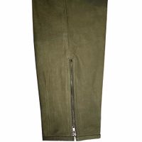 The Traditional Hunting Nubuck Green Leather Pant – Premium Buffalo Leather with Belt Loops, Side Storage, Zipper for Boots – Comfort, Functionality & Durability for Adventure – Buy Now