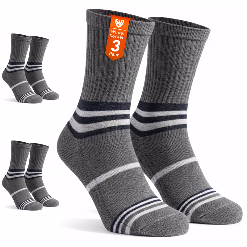 3-Pair Thin Cotton Sports Blue Socks Ideal for Running 3 pairs of light weight sports socks in one package with text “Winter Socks 3 Pairs” visible