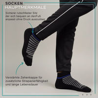  sport-knöchelsocken mit verstärkter zehenkappe, knöchellanges design und sauberer verarbeitung