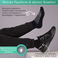  sport-knöchelsocken mit deutschem text auf der verpackung, schlichtes unisex-design