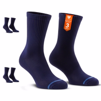 3 Paar blaue Diabetikersocken, weiche Komfortsocken 3 Paar Diabetikersocken in einer Verpackung, Text 'Diabetiker Socken – 3 Paar' sichtbar