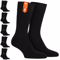 6-Paar schwarze Business-Socken 6-Paar Business-Formalsocken in Verpackung mit deutschem Text „Anzugs Socken 6 Paar