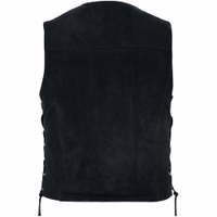 Erobere die Straßen stilvoll mit der BULLDT Wildleder Bikerweste Gefertigt aus echtem Wildleder vereint sie Strapazierfähigkeit mit weichem Tragegefühl Mit verstellbaren Seitenschnüren und mehreren Taschen die ultimative Wahl für Biker Jetzt kaufen für ein