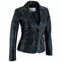 Adopt premium quality Ladies Lamb Nappa Leather Blazer. Chic design front button closure, the jacket is made from finest, softest lamb nappa leather for superior comfort. German, it’s perfect for elevating your daily look. Free worldwide returns