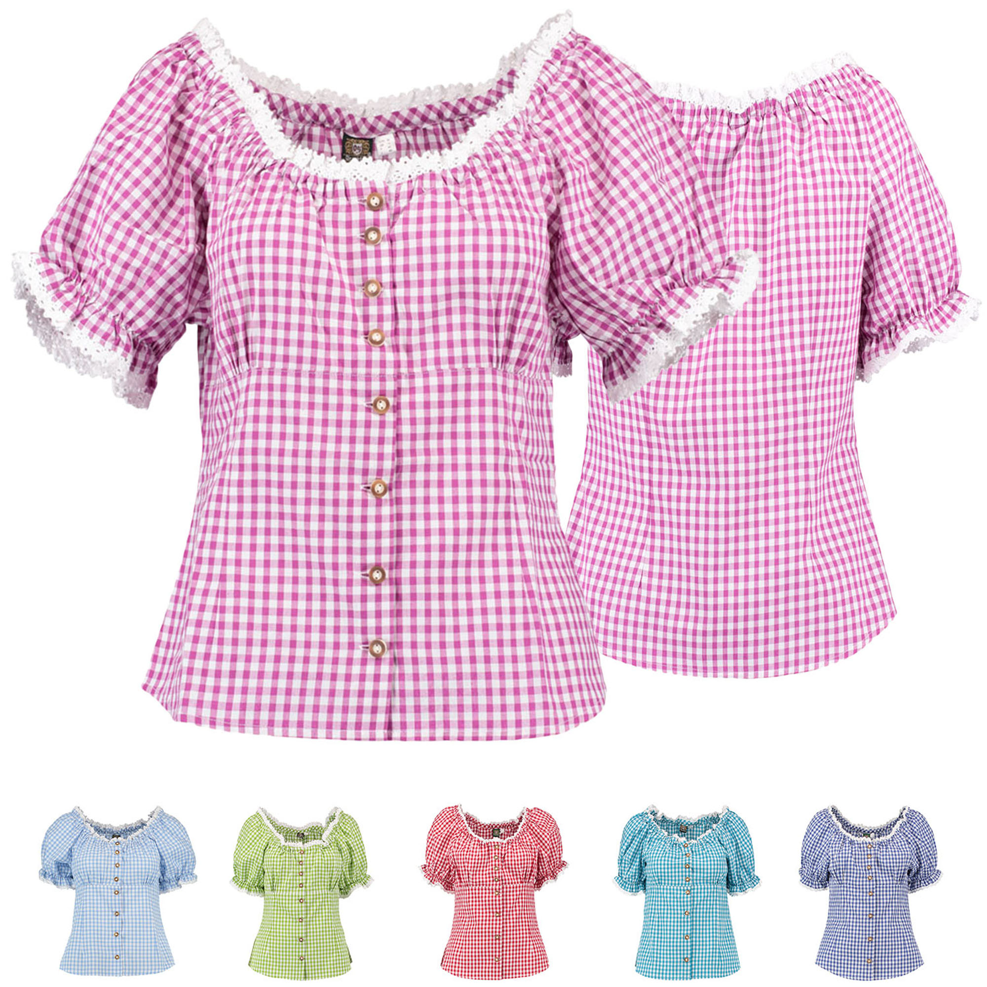 Ladies Trachten Carmen lederhosen fashion blouse | German