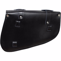 Motorrad-Satteltasche Solo-Motorradtasche Motorrad-Ledertasche – Premium handgefertigte Satteltasche, komfortable Solo-Passung, linke Ansicht. BULLDT Saddlebag in Braun, stylisch und leicht zu installieren. Perfekte Qualität für Ihre Fahrt.