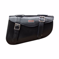 Motorrad-Satteltasche Solo-Motorradtasche Rechte Seitenansicht der Premium Black Leather Solo Motorcycle Bag von German Wear – komfortable Motorradtasche für kurze und lange Touren. Hochwertiges Leder, praktisches Werkzeugfach. Jetzt kaufen und Ihr German Wear Solo Leather Bag sichern!